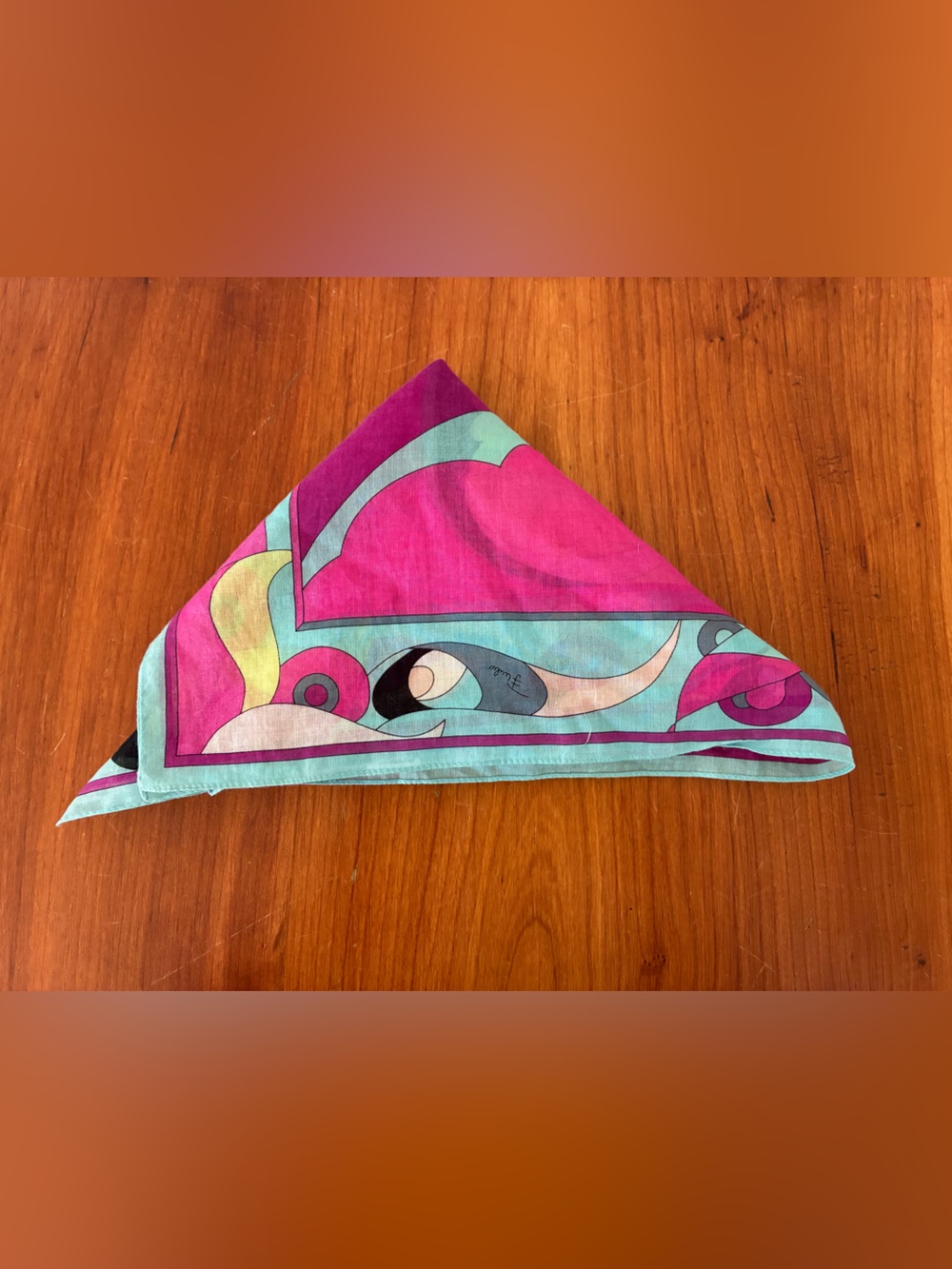 Stunning Emilio Pucci Multicolor Cotton Scarf - Picture 2 of 9